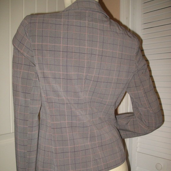 Vintage Y2K 90s Tracy Evans Plaid Blazer Jacket Preppy Academia Corpcore Office - Picture 7 of 8